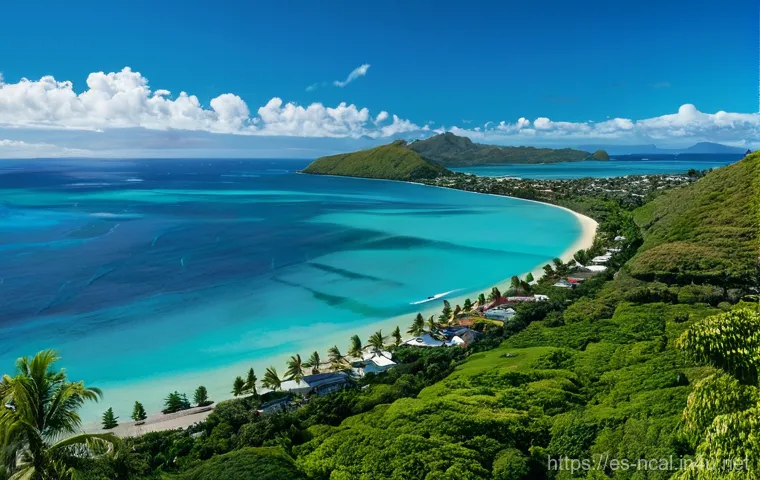 누벨칼레도니 사회 문제 및 이슈 - Here are three detailed image prompts in English, designed to generate images that adhere to your sp...