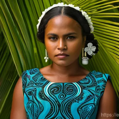 누벨칼레도니 영화 및 드라마 배우 - **Prompt for Marie-Ange Kawa:**
    A powerful portrait of a modern Melanesian woman, inspired by Ma...